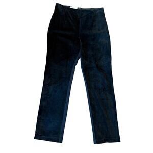 [Modern] Women's Black Equestrian Designs Suede Pull On Riding Pants - Size L
